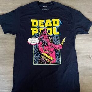 NWOT Deadpool Marvel Navy Blue Graphic Tee size M